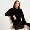 Pull col rond noir femme