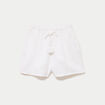 Short pliss&eacute; blanc femme
