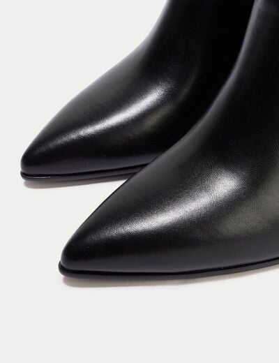 Bottines aspect daim noir femme