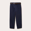 Pantalon chino avec ceinture amovible bleu marine femme