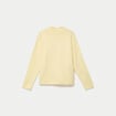 Pull col montant manches longues jaune clair femme