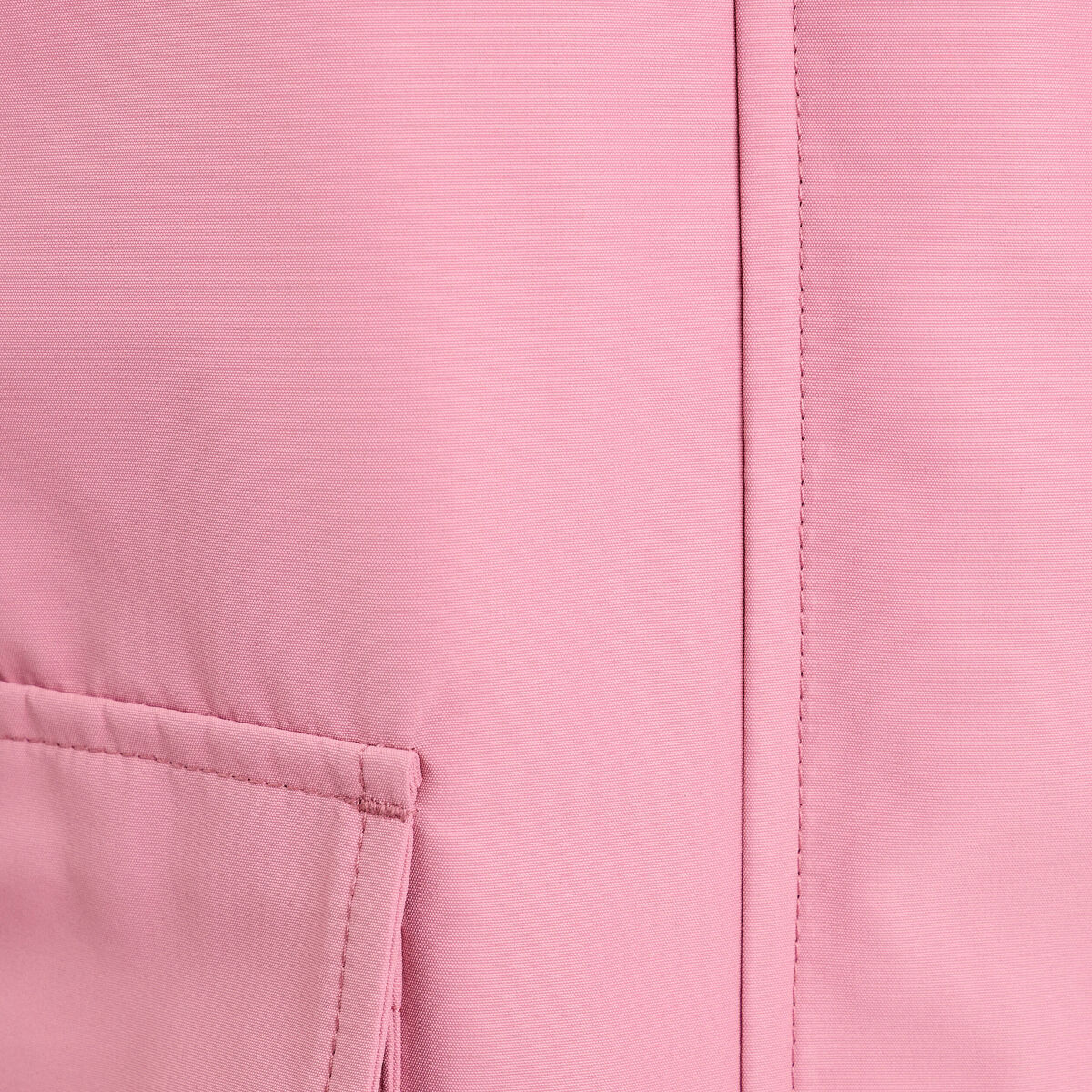 Veste courte bas resserr&eacute; &agrave; capuche rose clair femme