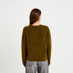 Gilet manches longues vert olive femme