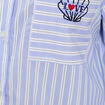 Chemise ray&eacute;e blanc femme