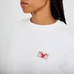 Sweat oversize col rond manches longues blanc femme