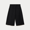 Bermuda large taille haute noir femme