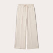 Pantalon large taille &eacute;lastiqu&eacute;e blanc femme