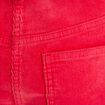 Pantalon droit en velours rouge femme