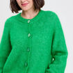 Gilet manches longues vert femme