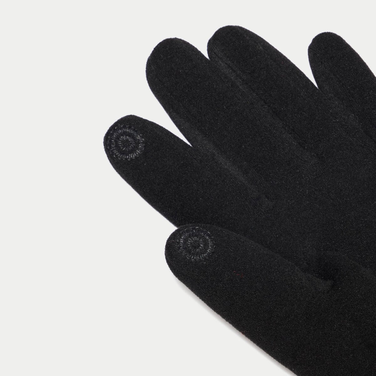 Gants avec boutons noir femme