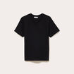 T-shirt col rond manches courtes noir femme