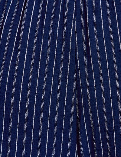 Pantalon large taille standard bleu femme
