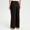 Pantalon large &agrave; pinces noir femme