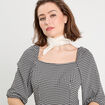 Robe &eacute;vas&eacute;e manches 3/4 blanc femme