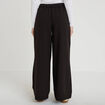 Pantalon large fluide noir femme