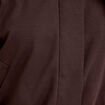 Veste cropped bas resserr&eacute; marron fonc&eacute; femme
