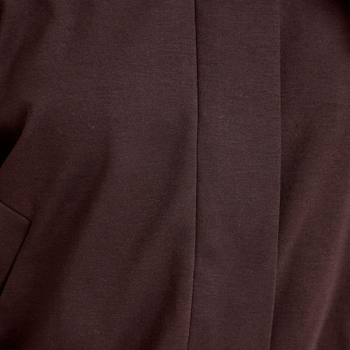 Veste cropped bas resserr&eacute; marron fonc&eacute; femme
