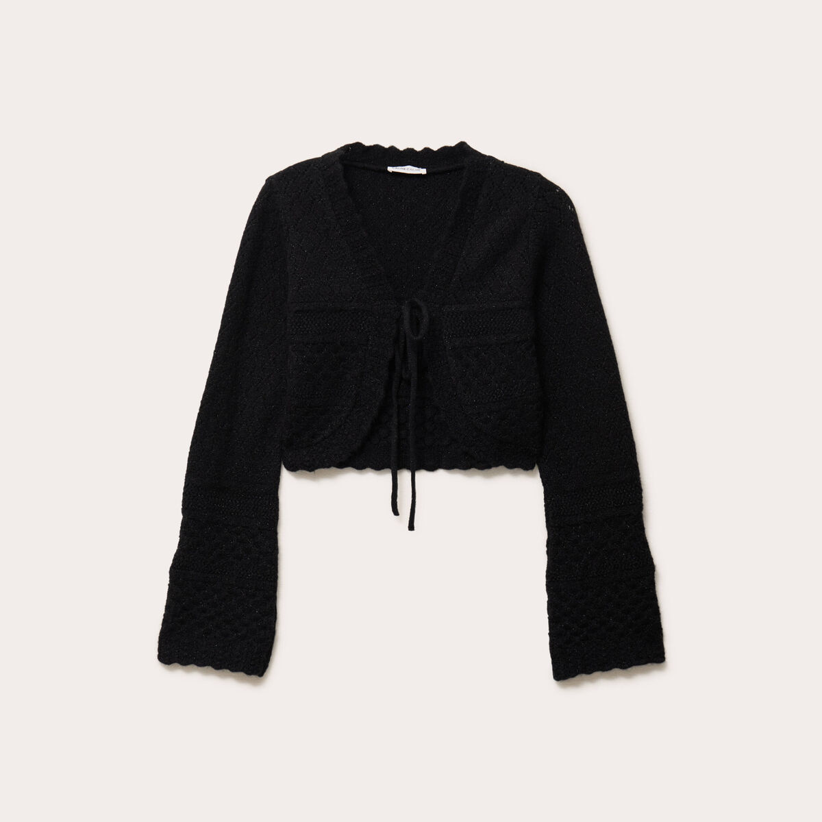 Gilet manches longues noir femme