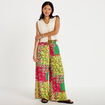 Pantalon large taille standard vert femme