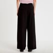 Pantalon large &agrave; pinces noir femme