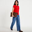 Gilet ample sans manches rouge femme