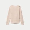 Pull manches longues brillant ivoire femme