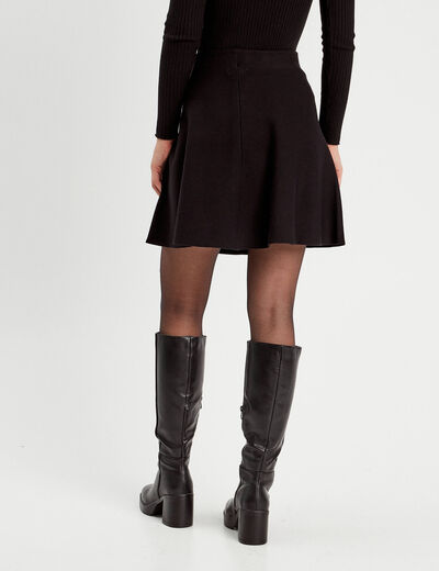 Jupe Patineuse Noire Missguided UK 10 - Courte, Style évasé, Polyester, Occasion Très Bon état