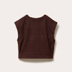 Gilet sans manches effet polaire marron fonc&eacute; femme