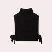Pull sans manches col roul&eacute; noir femme