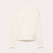 Pull torsad&eacute; ecru femme