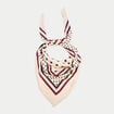Foulard satin&eacute; soyeux ecru femme