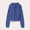 Pull 2-en-1 &agrave; capuche amovible violet femme
