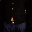 Gilet tweed droit cropped col rond noir femme