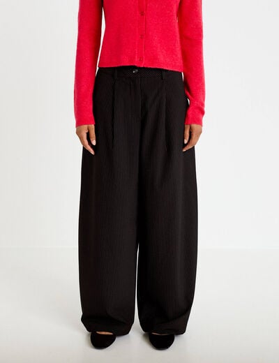 Pantalon bootcut taille standard noir femme