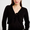 Gilet manches longues noir femme