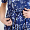 Robe courte &eacute;vas&eacute;e col chemise bleu marine femme