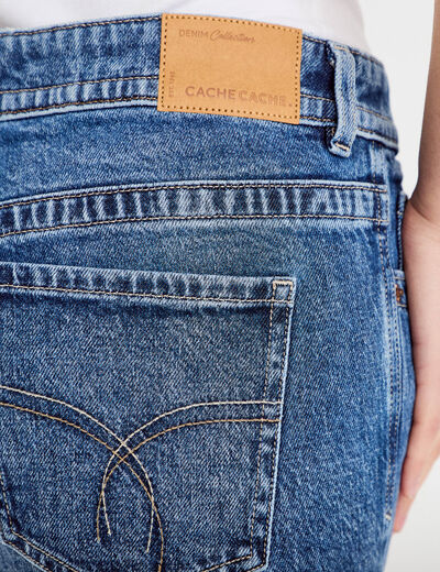 Jean bootcut taille basse denim double stone femme