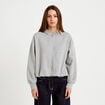 Sweat &agrave; capuche bas resserr&eacute; gris fonc&eacute; femme