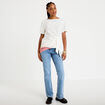 Blouse col v manches courtes ecru femme