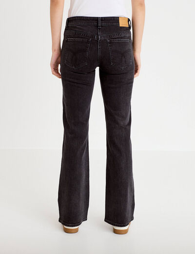Jean bootcut taille basse denim snow noir femme