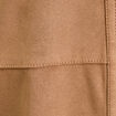 Chemise aspect daim marron clair femme