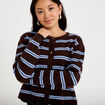 Gilet manches longues marron fonc&eacute; femme
