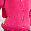 Gilet sans manches effet polaire col v rose fushia femme