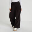 Pantalon large fluide noir femme