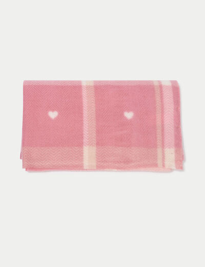 &Eacute;charpe plaid rose fushia femme