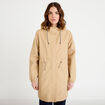 Parka &agrave; capuche taille ajustable beige femme