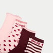 Bo&icirc;te cadeau 4 paires chaussettes rose clair femme