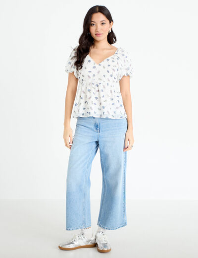 Blouse noeud dos Bridgerton blanc femme