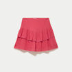 Jupe courte &eacute;vas&eacute;e rose framboise femme