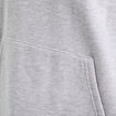 Sweat droit long &agrave; capuche gris clair femme